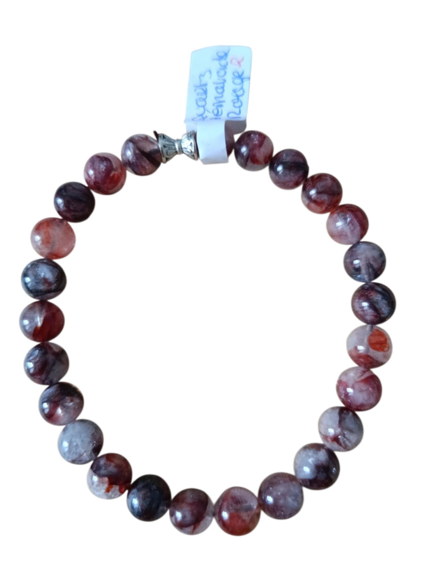 Bracelet Quartz Hématoïde Rouge 7mm