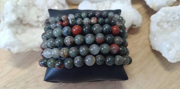 Bracelet Jaspe Sanguin - Héliotrope