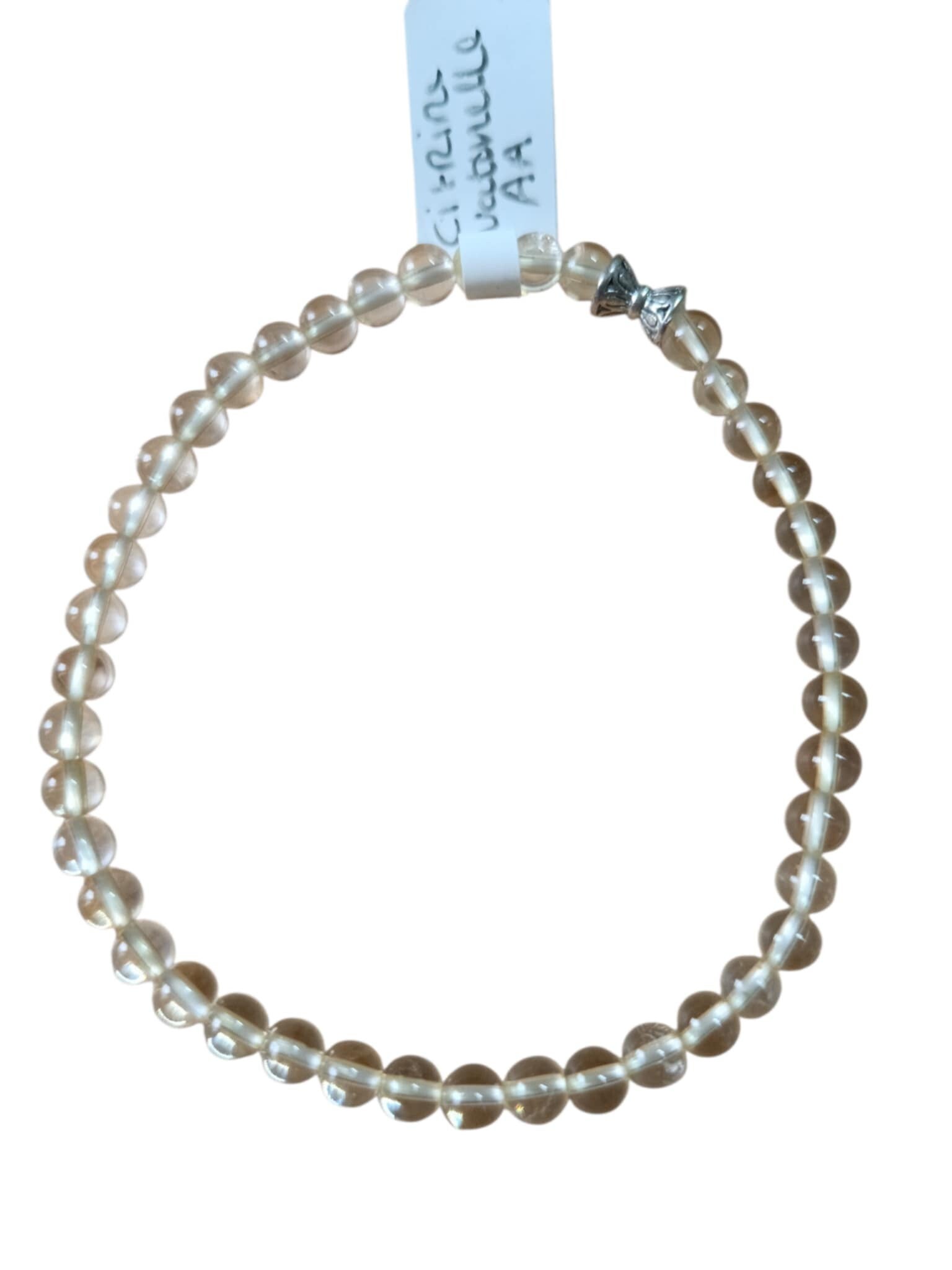 Bracelet Citrine Naturelle Grade 2A 4mm