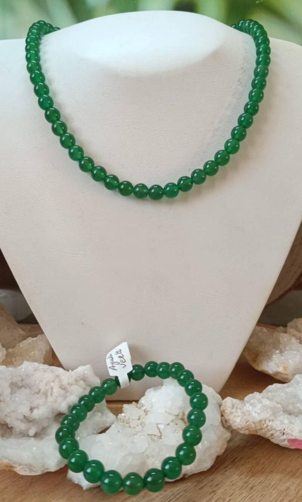 Parure Agate Verte 8mm