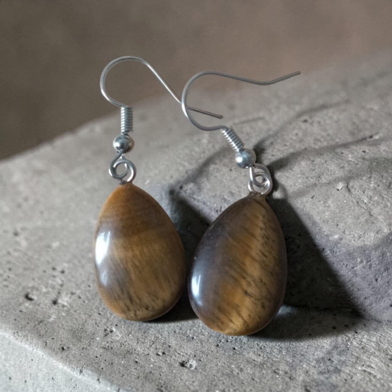 Boucles d'oreilles Oeil de Tigre