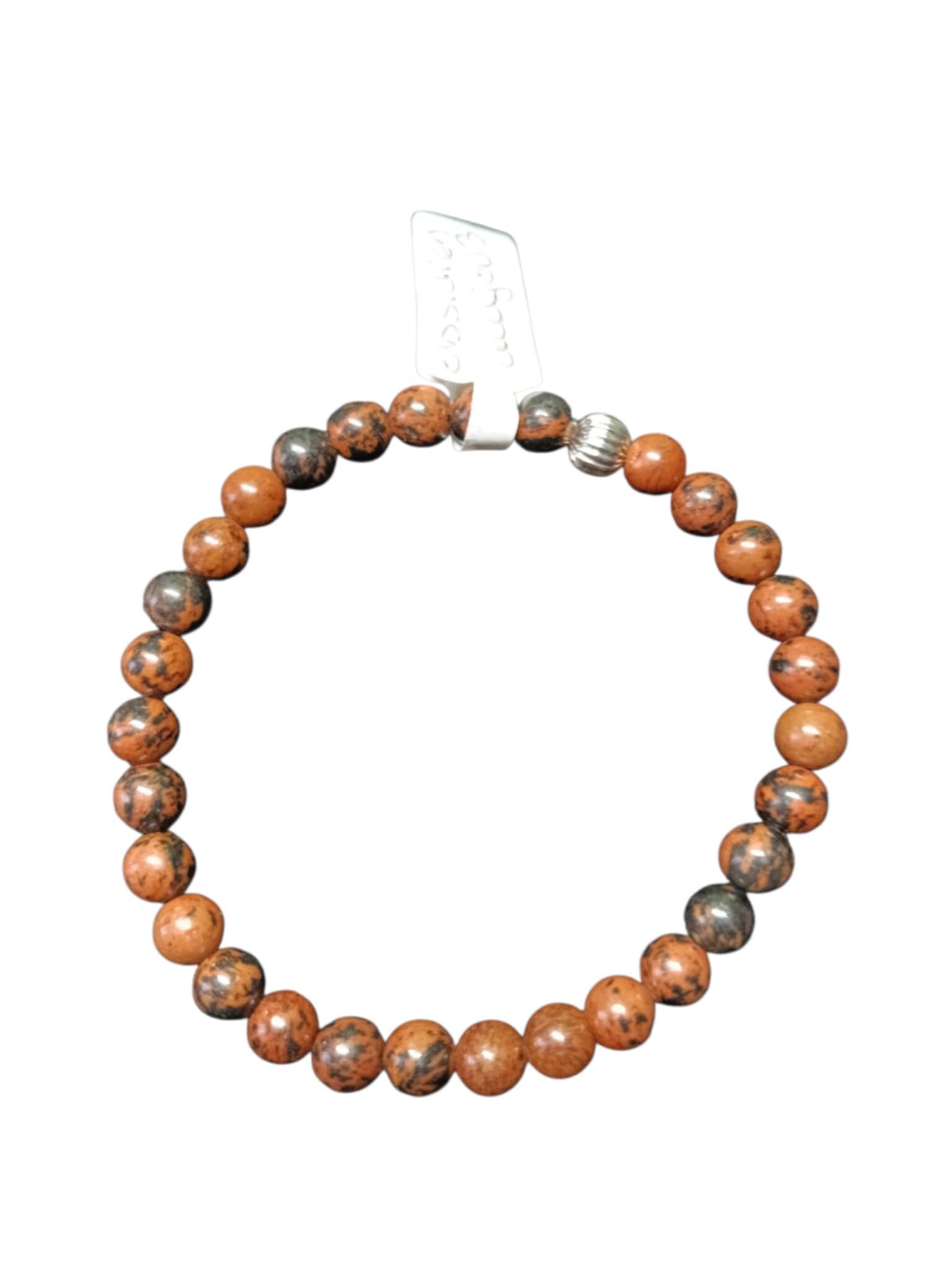 Bracelet Obsidienne Acajou 6mm