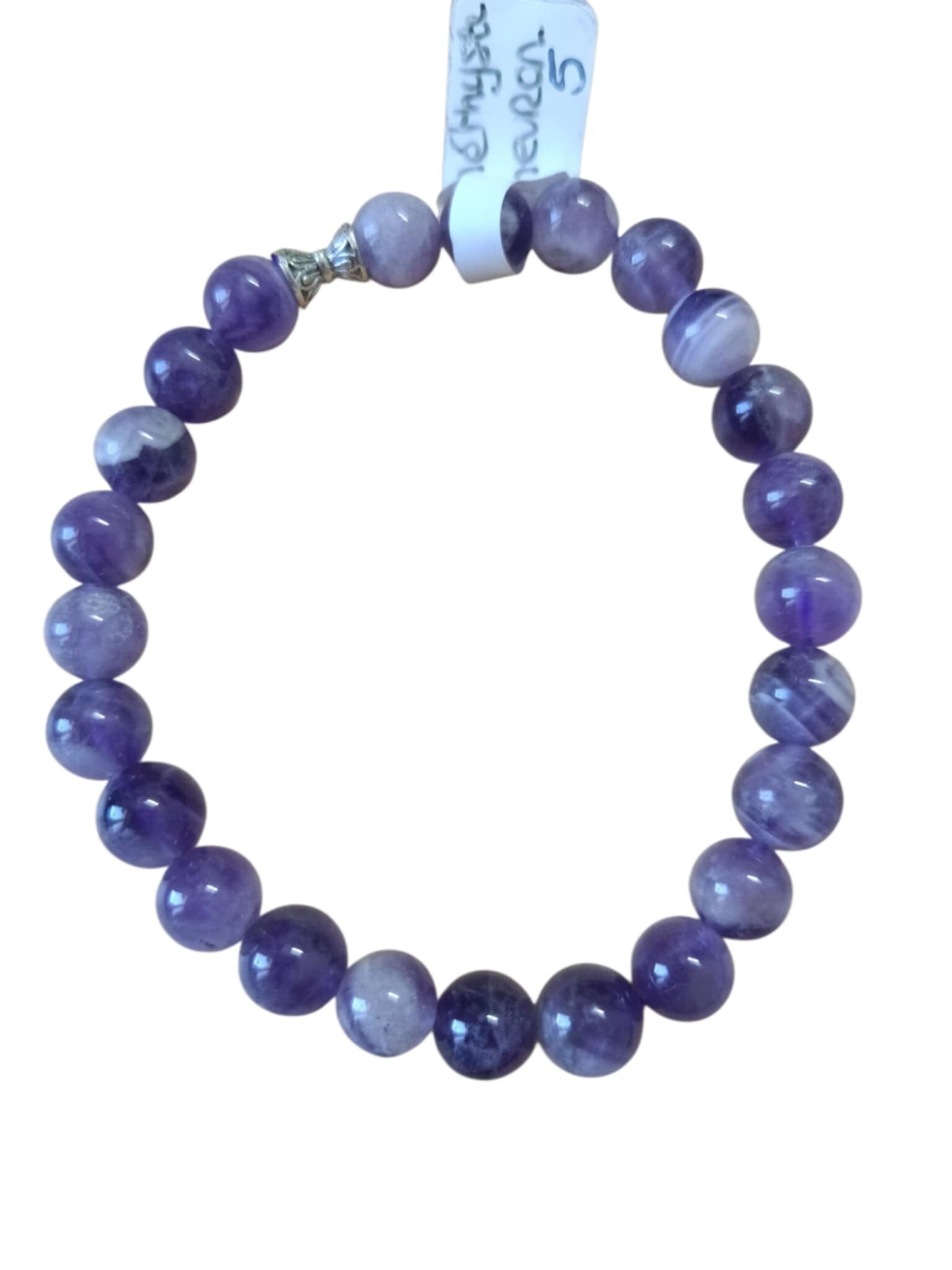 Bracelet Améthyste Chevron 8mm