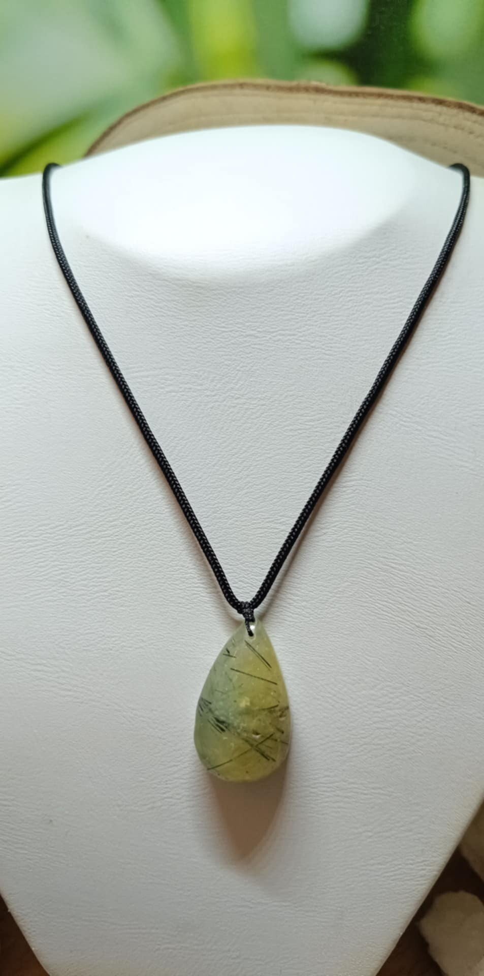 Collier Prehnite Réglable