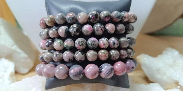 Bracelet Rhodonite Rose & Noire