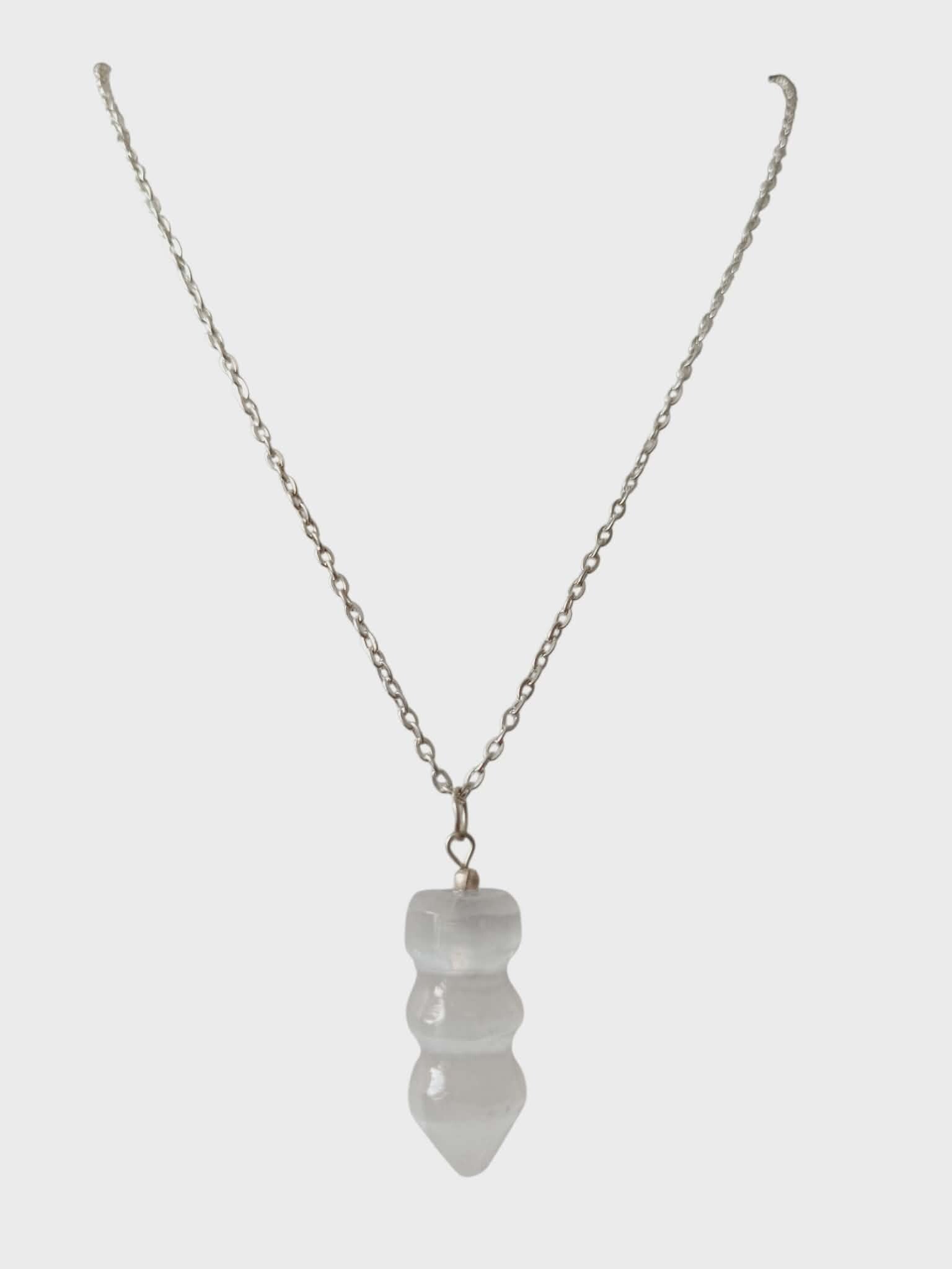Collier Sélénite Blanche