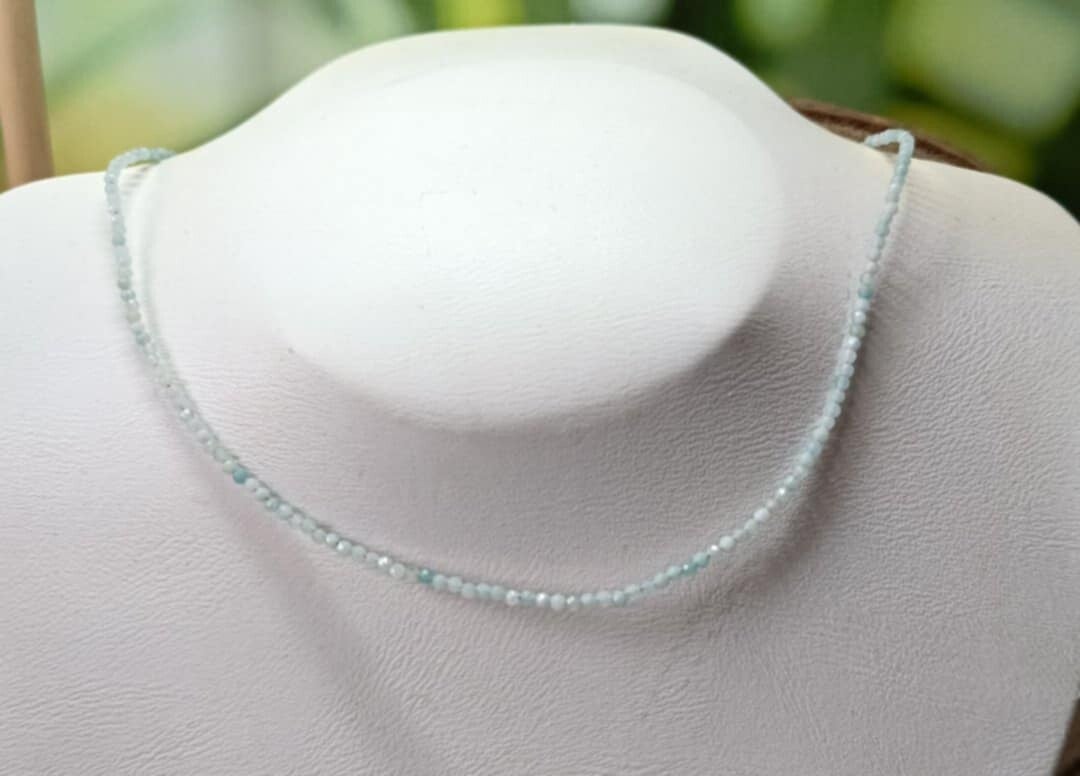 Collier Amazonite Facetté 2.5mm