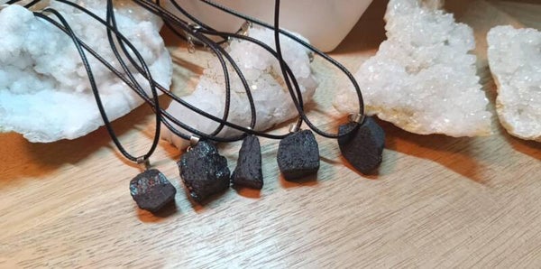 Collier Tourmaline Noire Brute