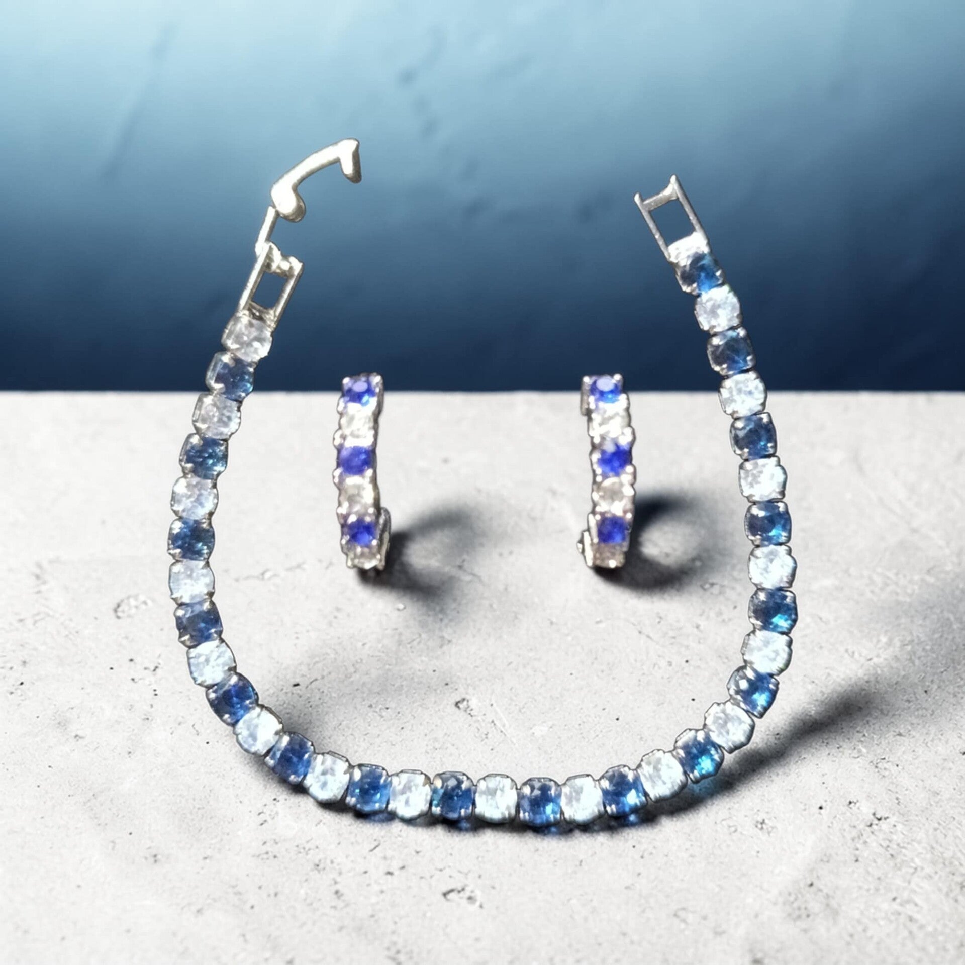Parure Tourmaline Bleue & Moissanite