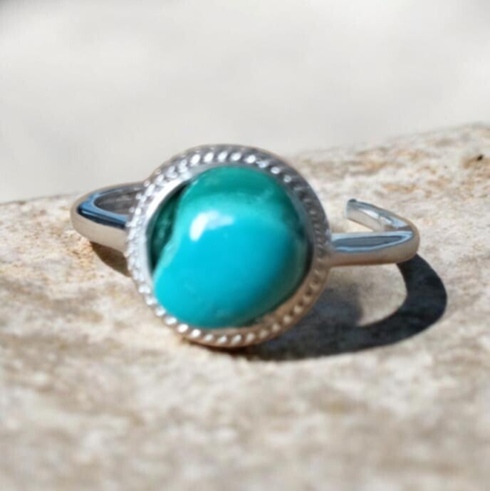 Bague Chrysocolle Malachite n°5
