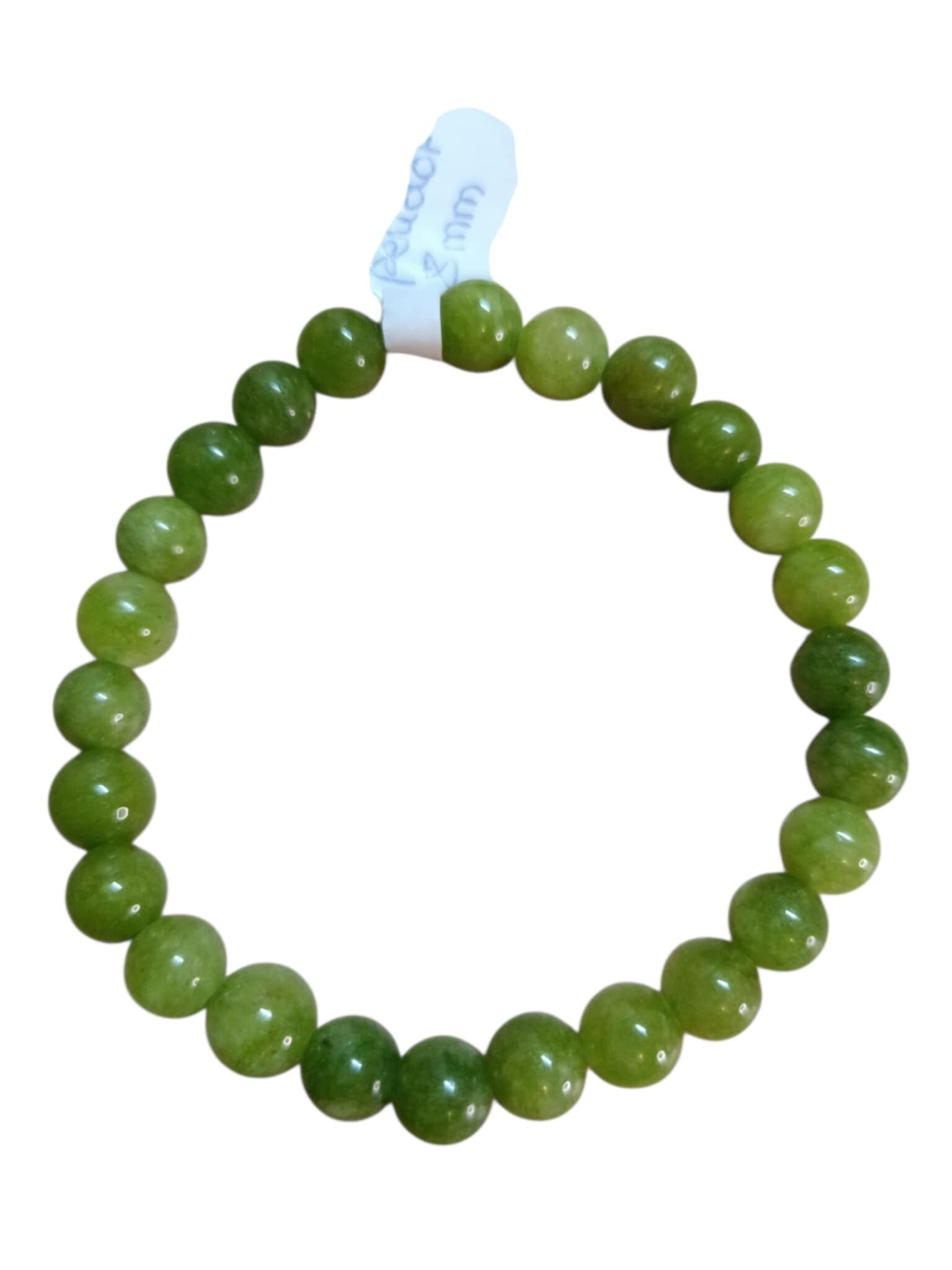 Bracelet Péridot 8mm