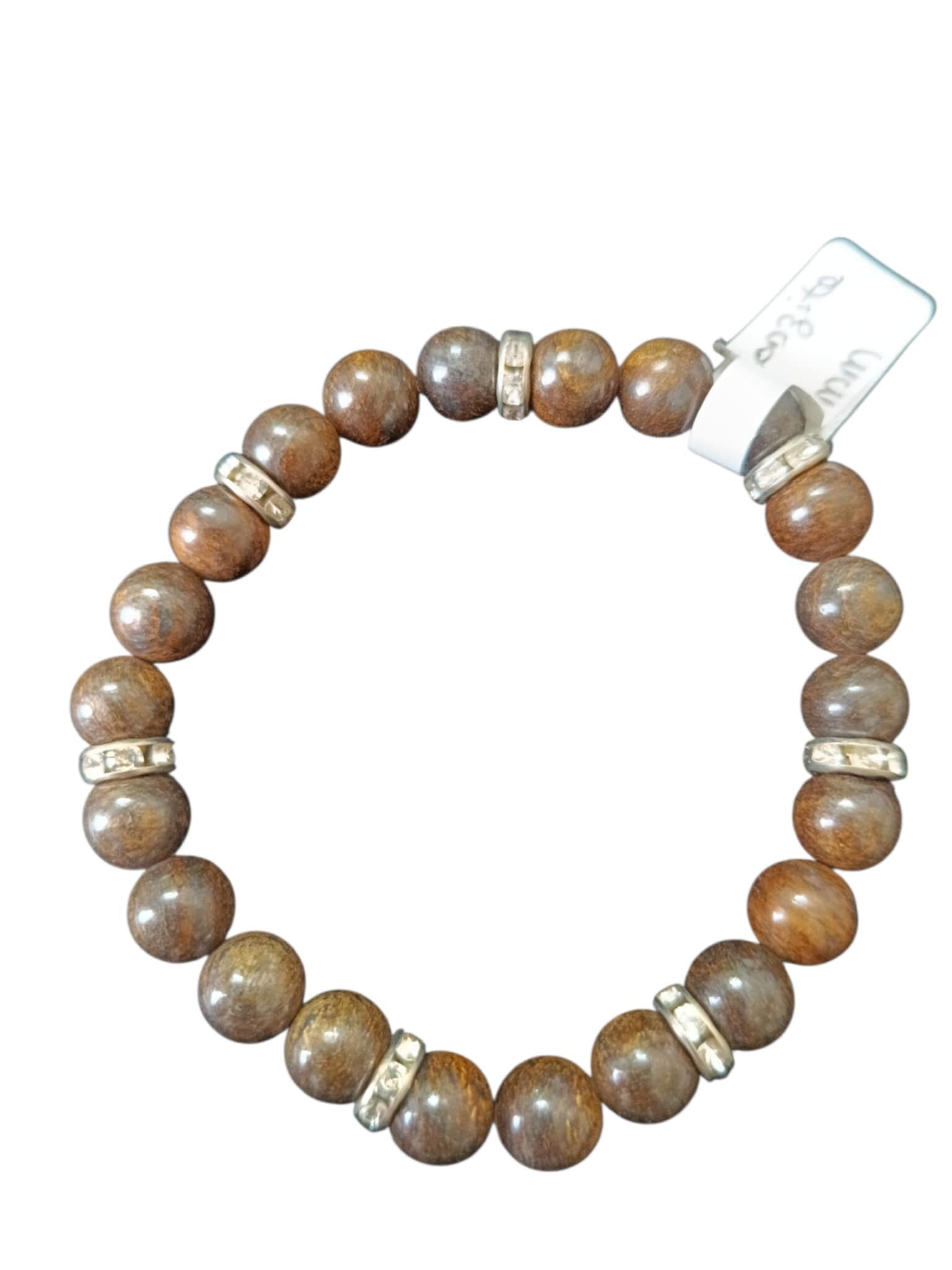 Bracelet Bronzite 8mm Strass