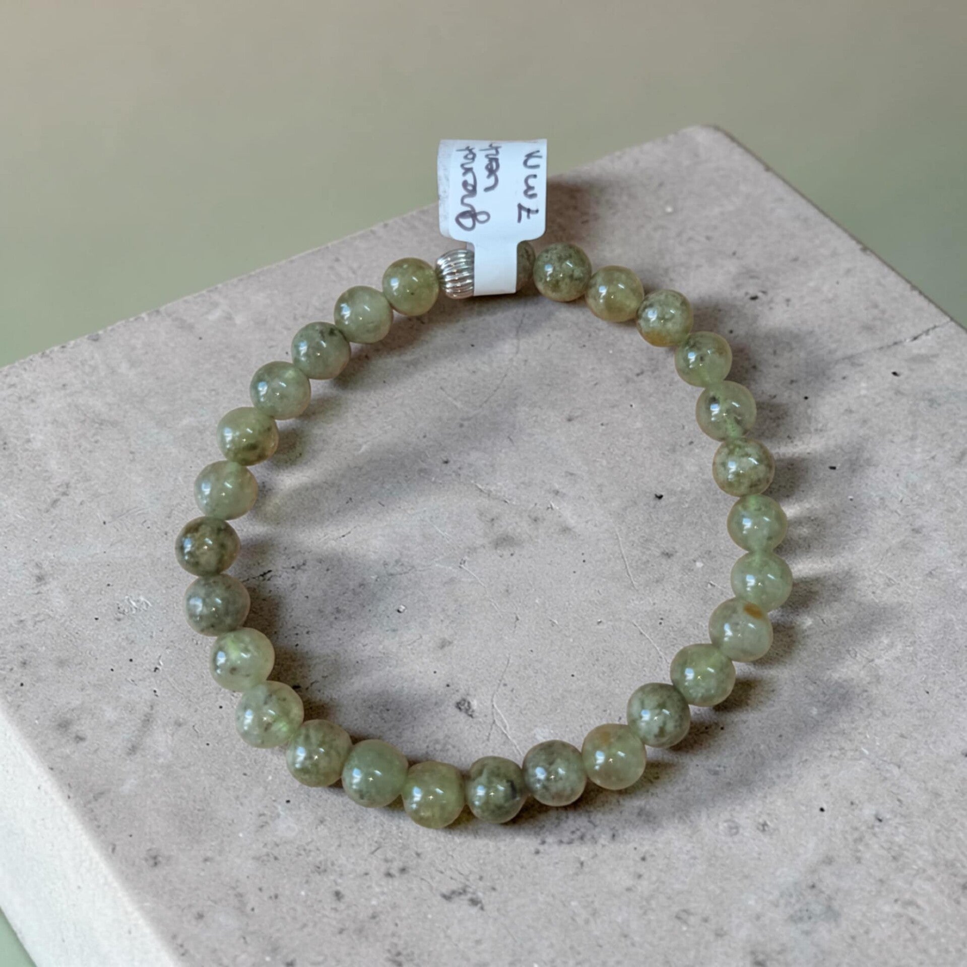 Bracelet Grenat Vert - Tsavorite 7mm