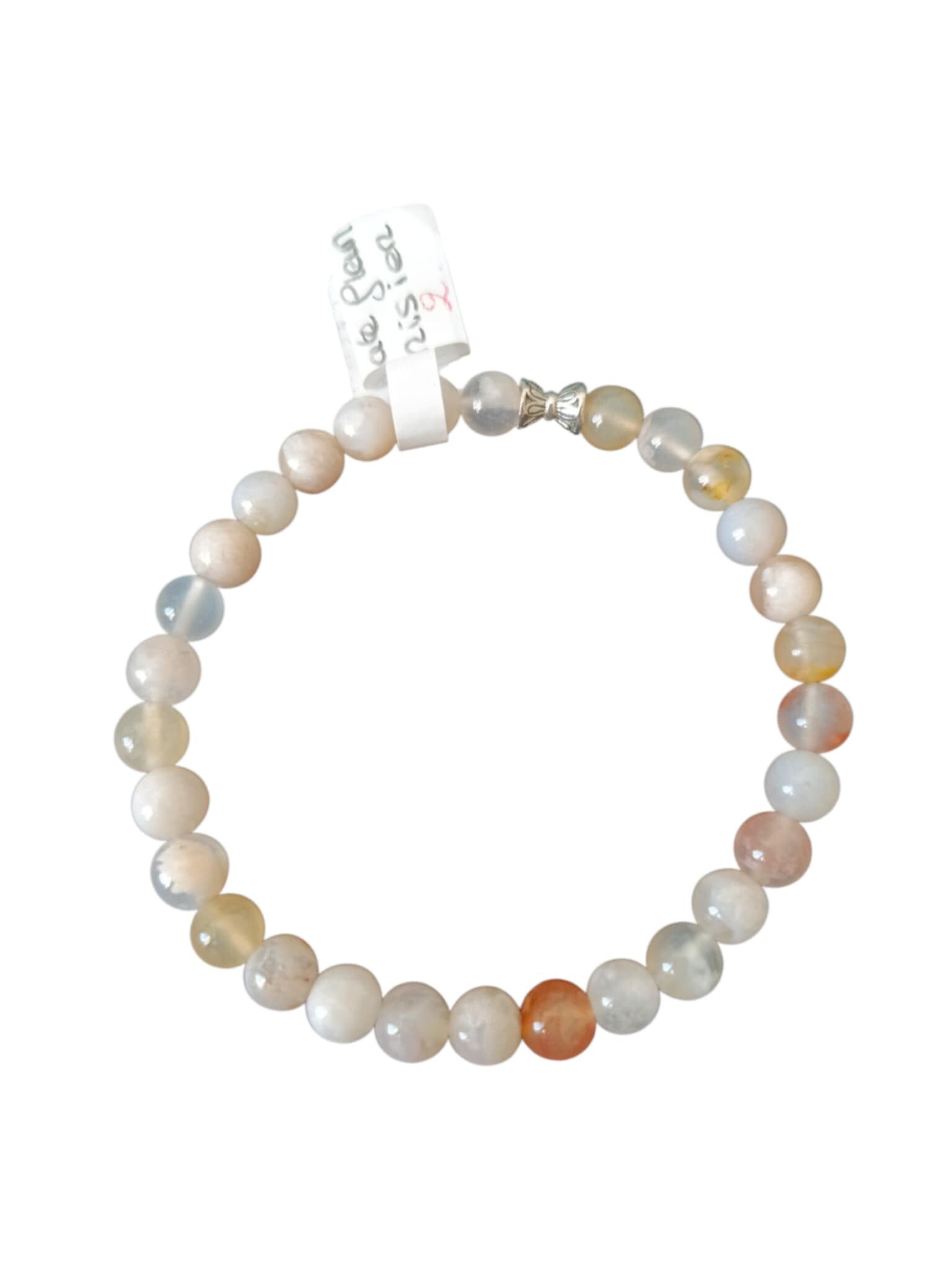 Bracelet Agate Fleur de Cerisier - Sakura 6mm