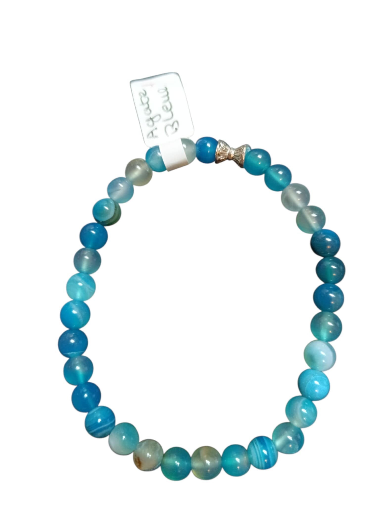 Bracelet Agate Bleue 6mm