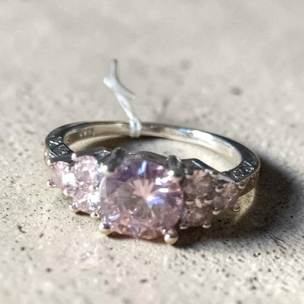 Bague Tourmaline Rose "Charlotte "