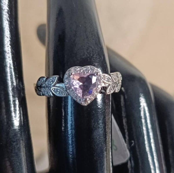 Bague Tourmaline Rose " Coeur "