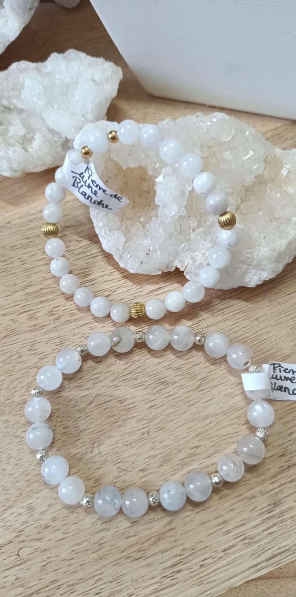 Bracelet Pierre de Lune Blanche