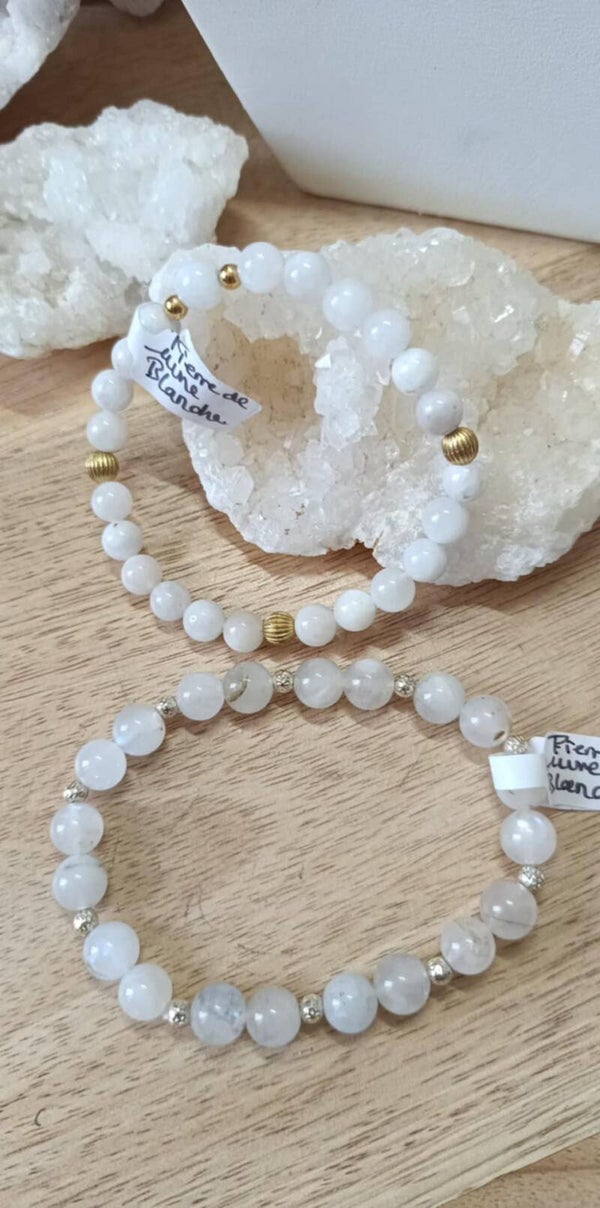 Bracelet Pierre de Lune Blanche