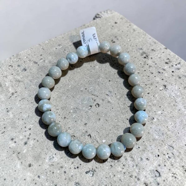 Bracelet Larimar 8mm Grade B