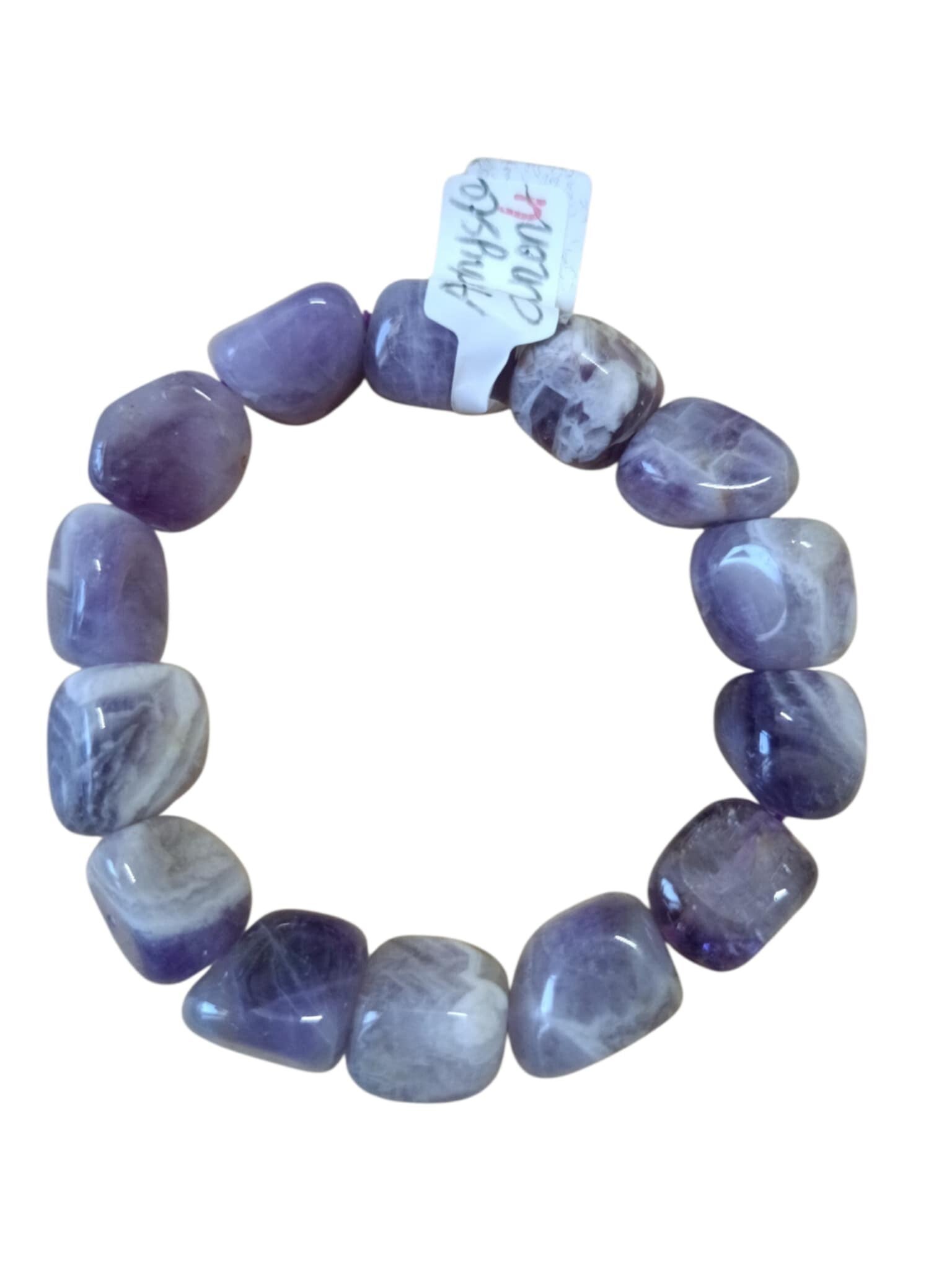 Bracelet Améthyste Chevron Rubanée Forme Libre