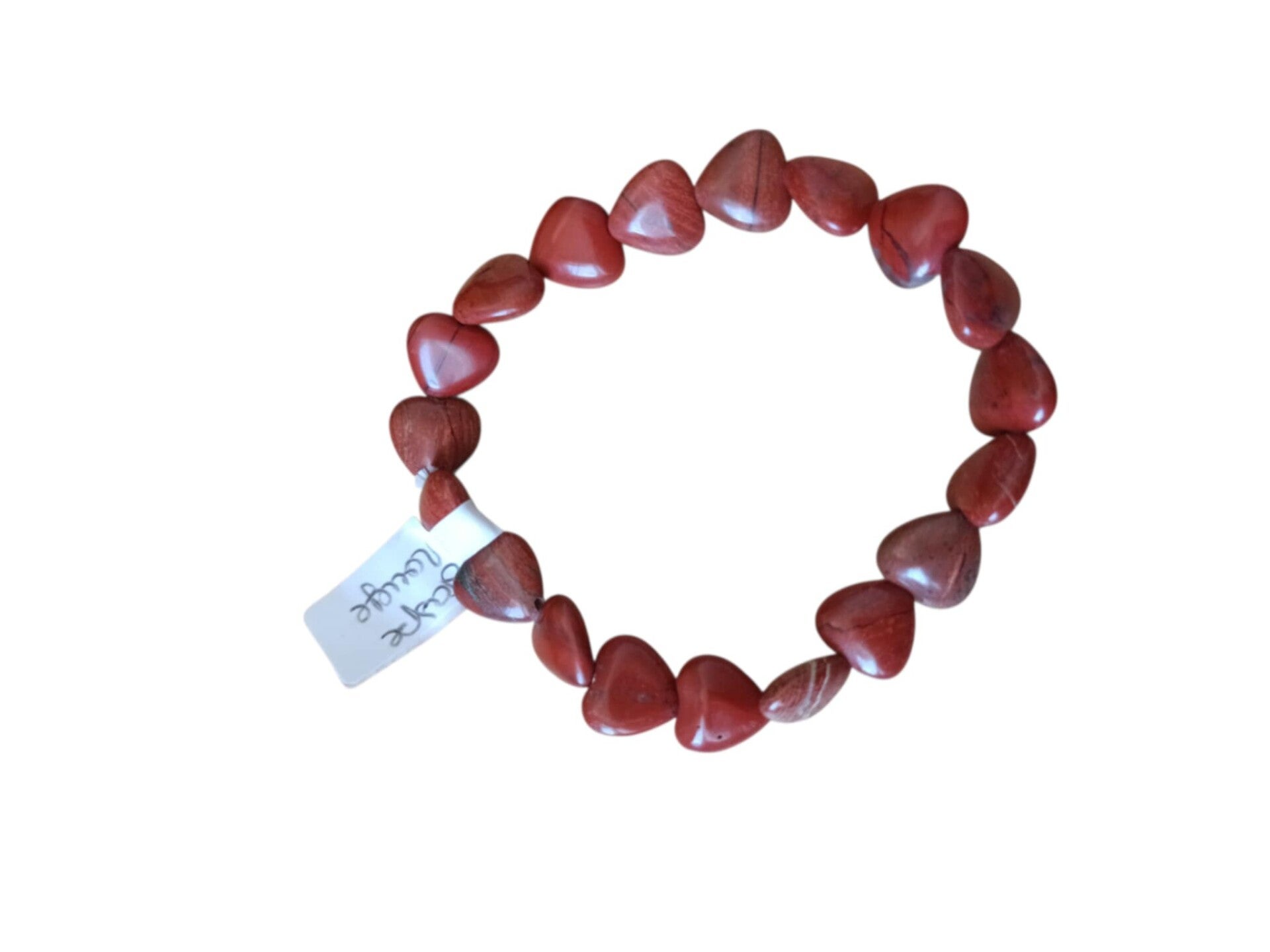 Bracelet Jaspe Rouge " Coeur "