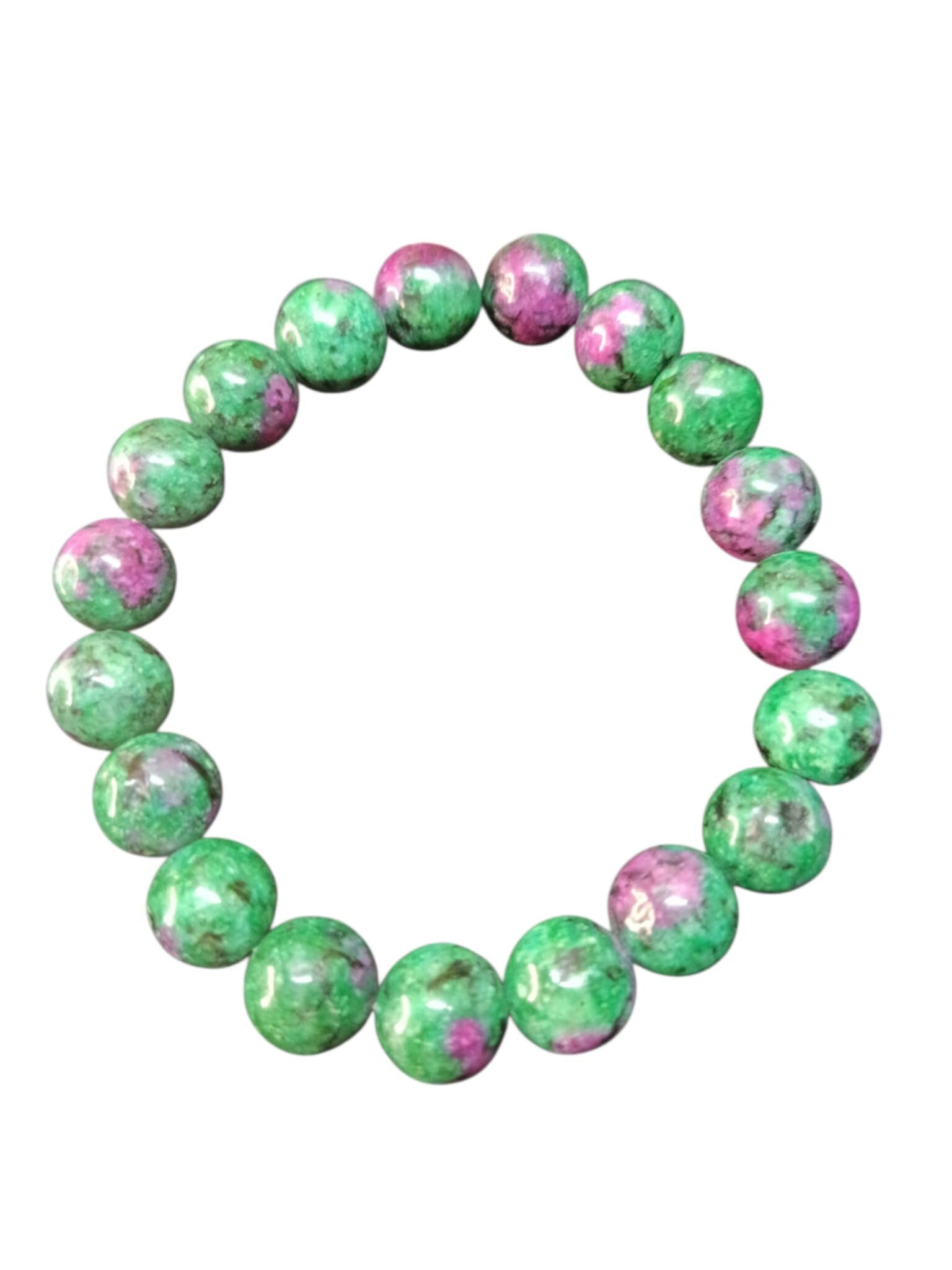 Bracelet Epidote sur Rubis 10mm