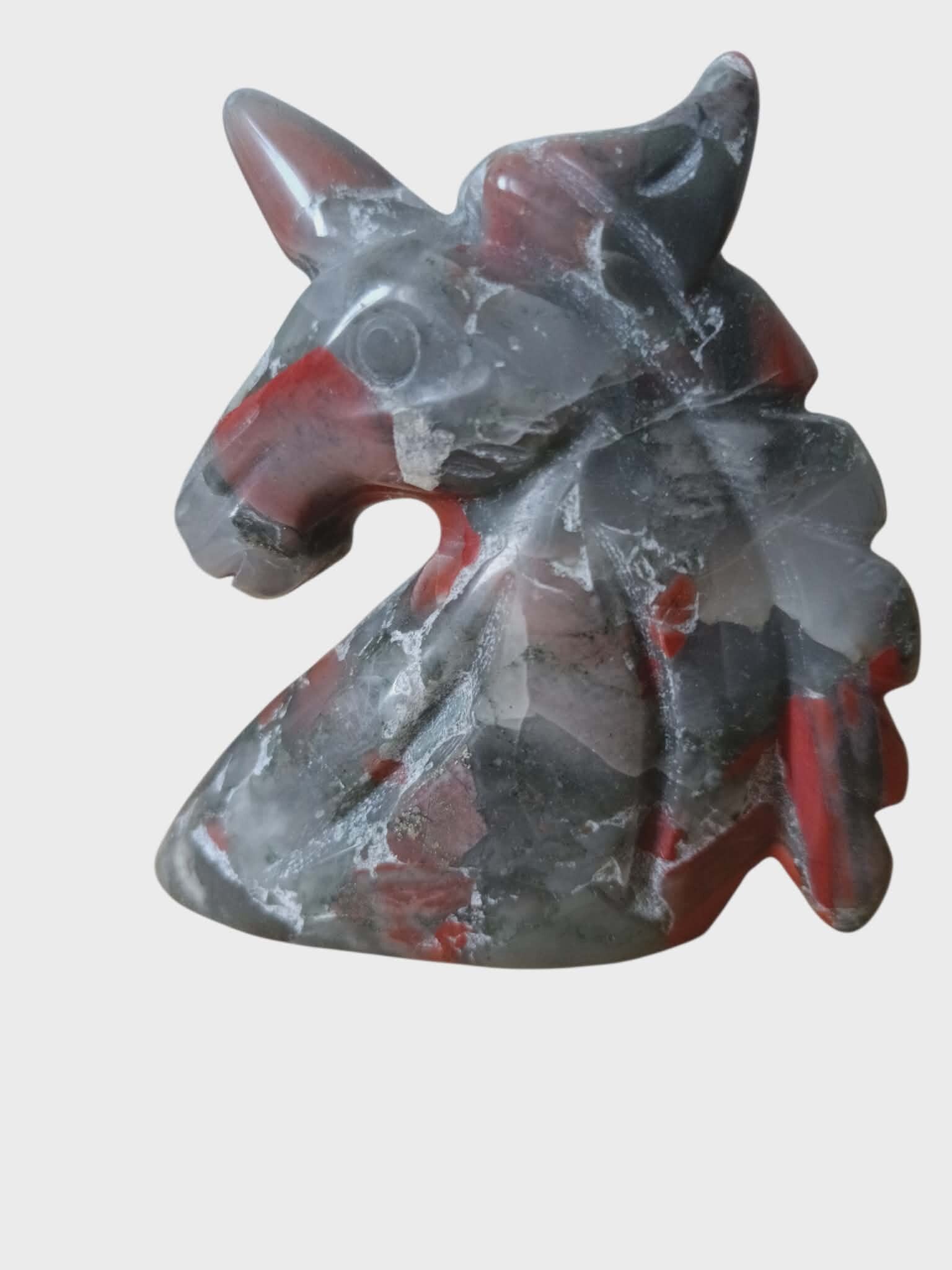 Jaspe Sanguin - Héliotrope " Tête de Licorne "