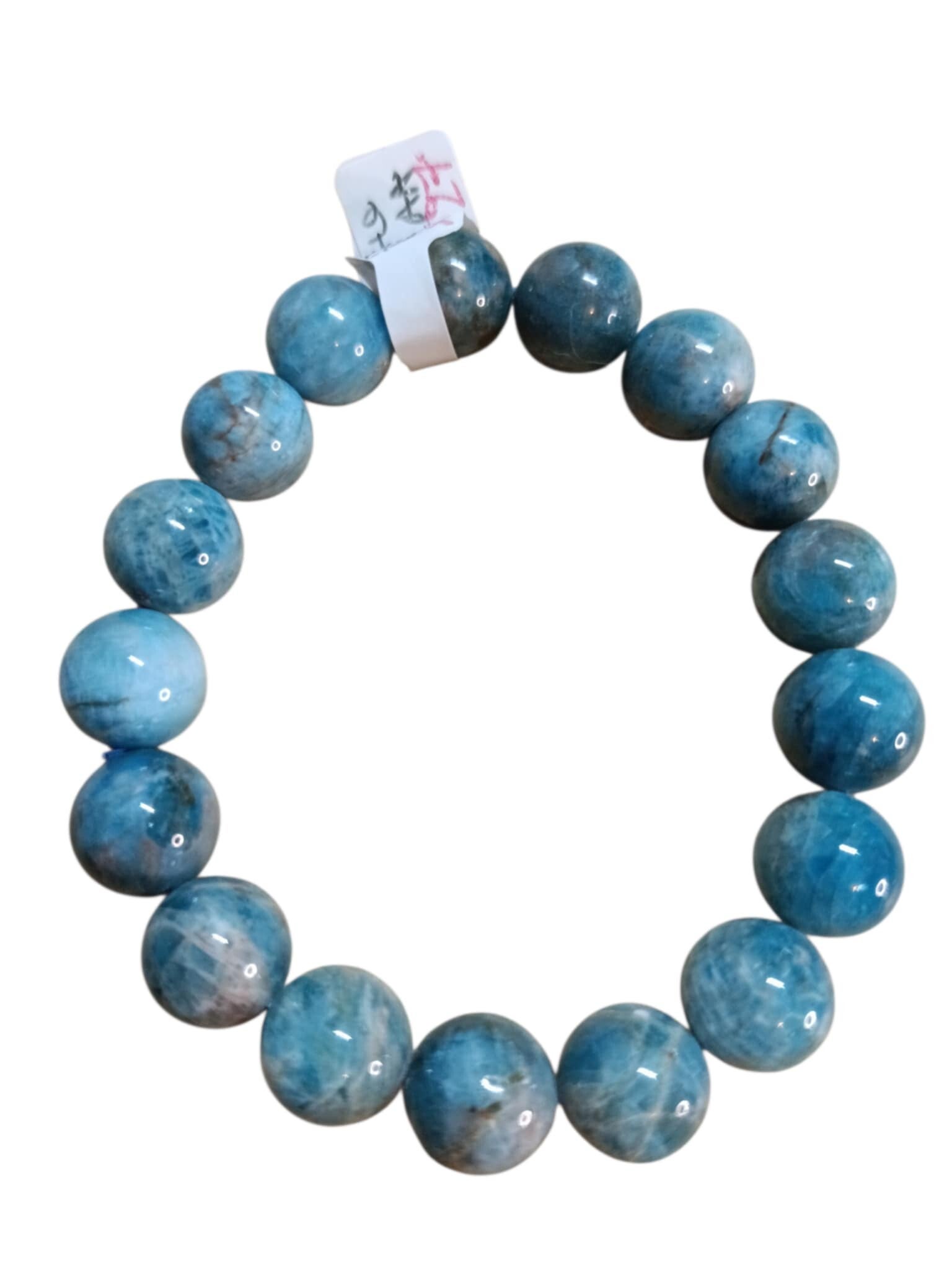 Bracelet Apatite bleue 11mm grade A