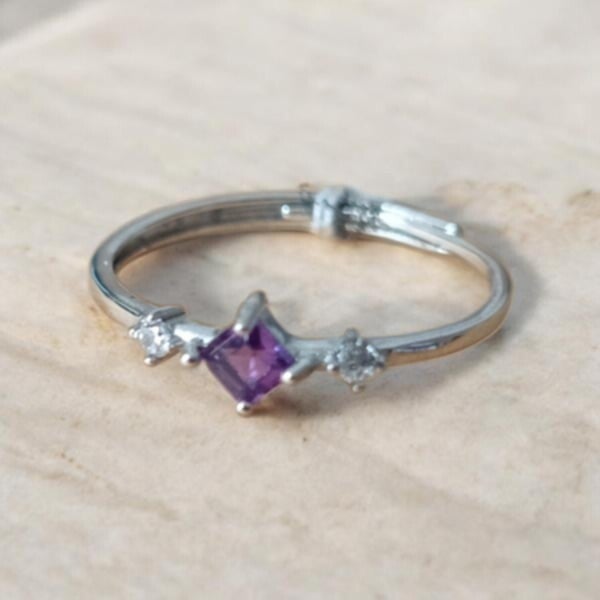 Bague Améthyste " Losange "