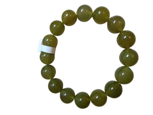 Bracelet Jade vert 13mm