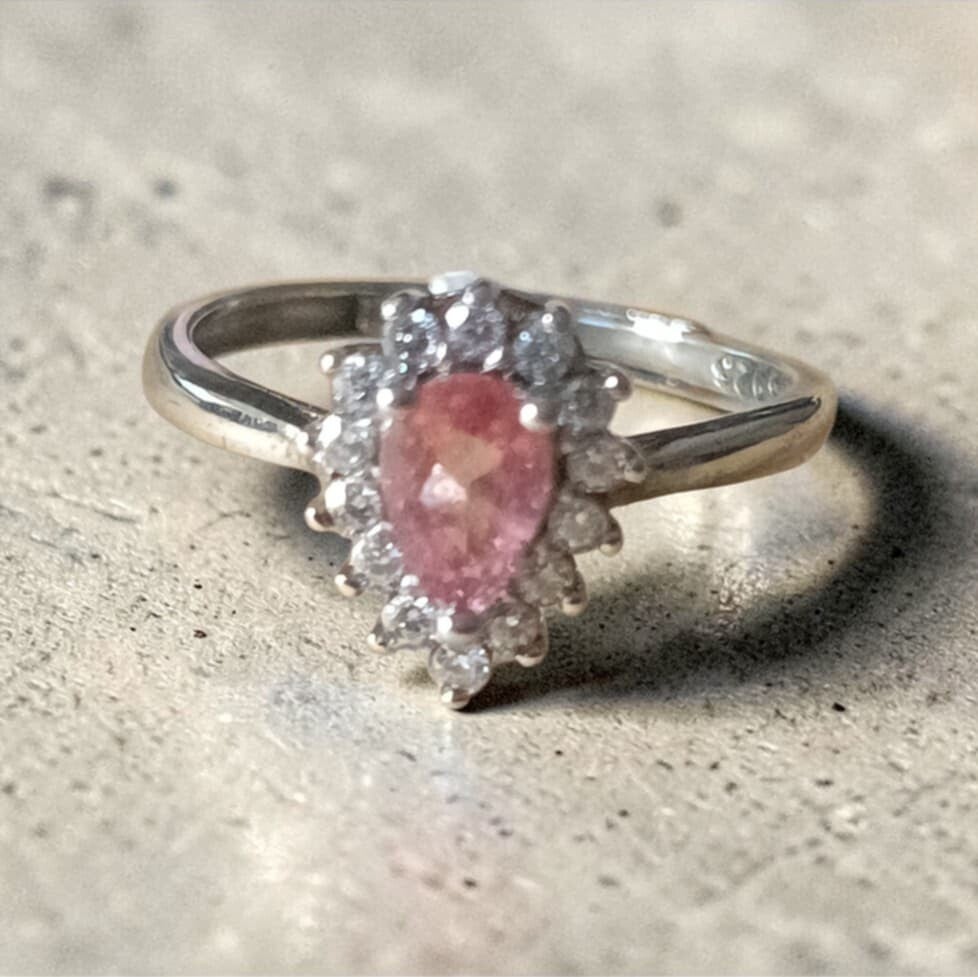 Bague Tourmaline Rose " Bella "