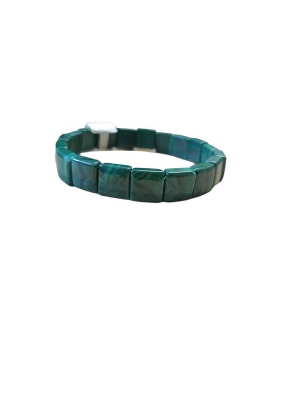 Bracelet Malachite Carré Grade A 10mm