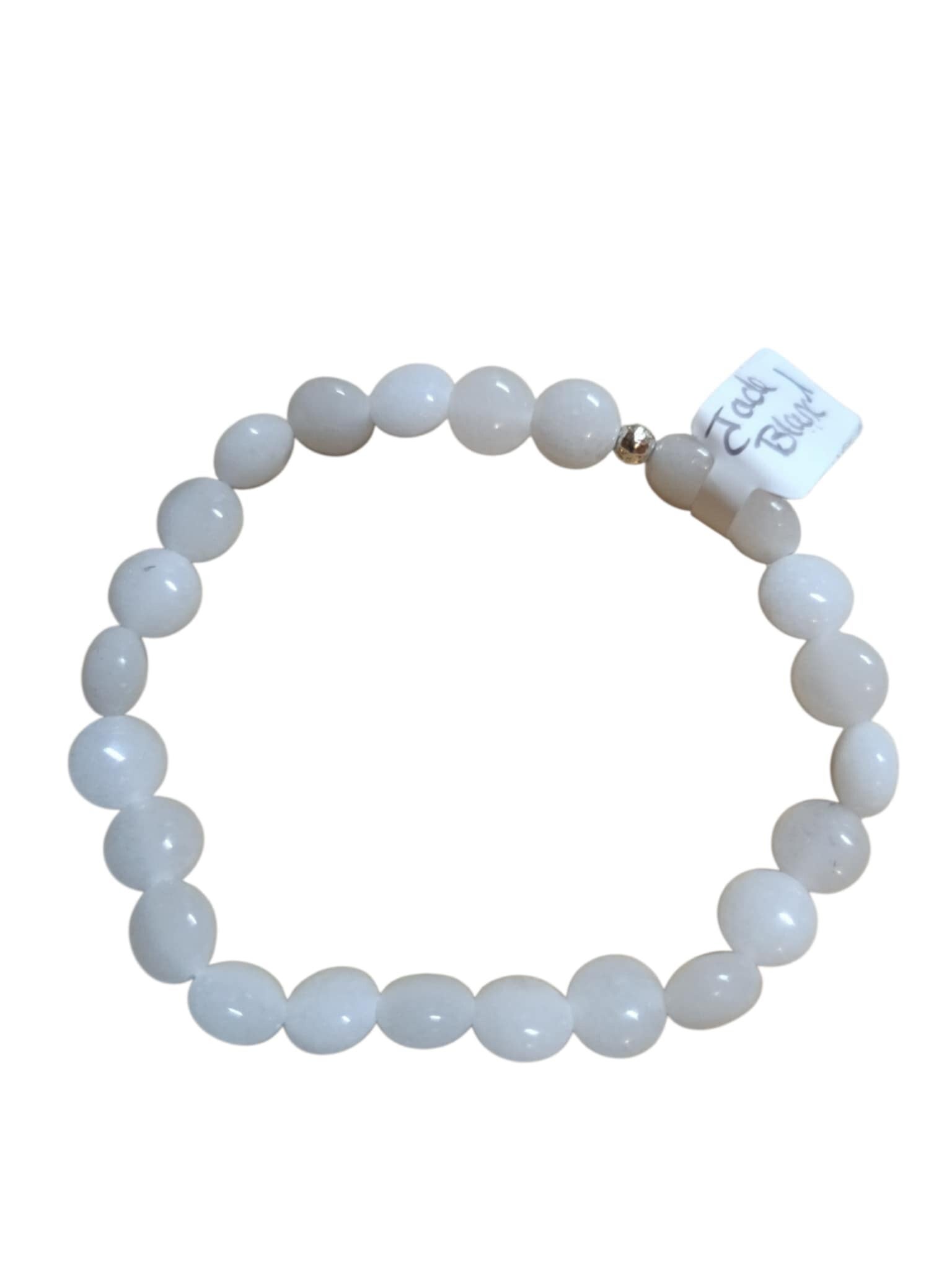 Bracelet Jade blanc rond