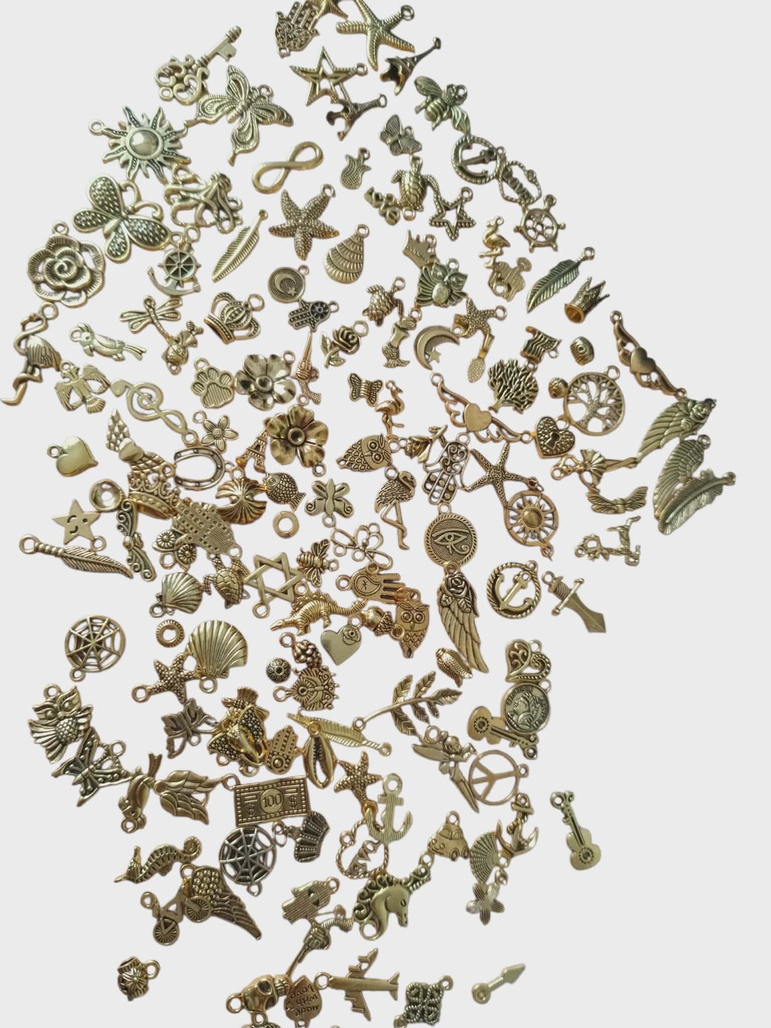 Lot 155 Charmes Acier Inoxydable Doré