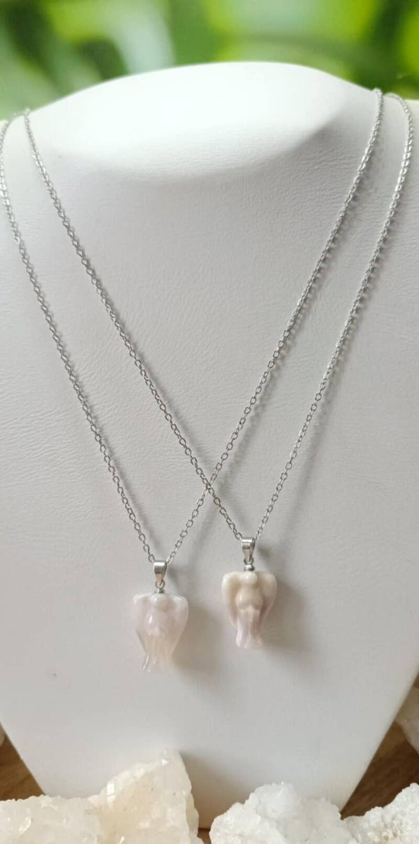 Collier Ange Agate Fleur de Cerisier - Sakura