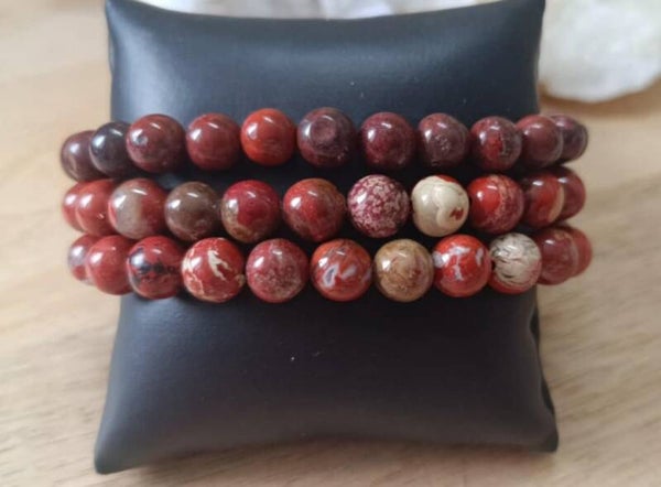 Bracelet Jaspe Rouge Bréchique
