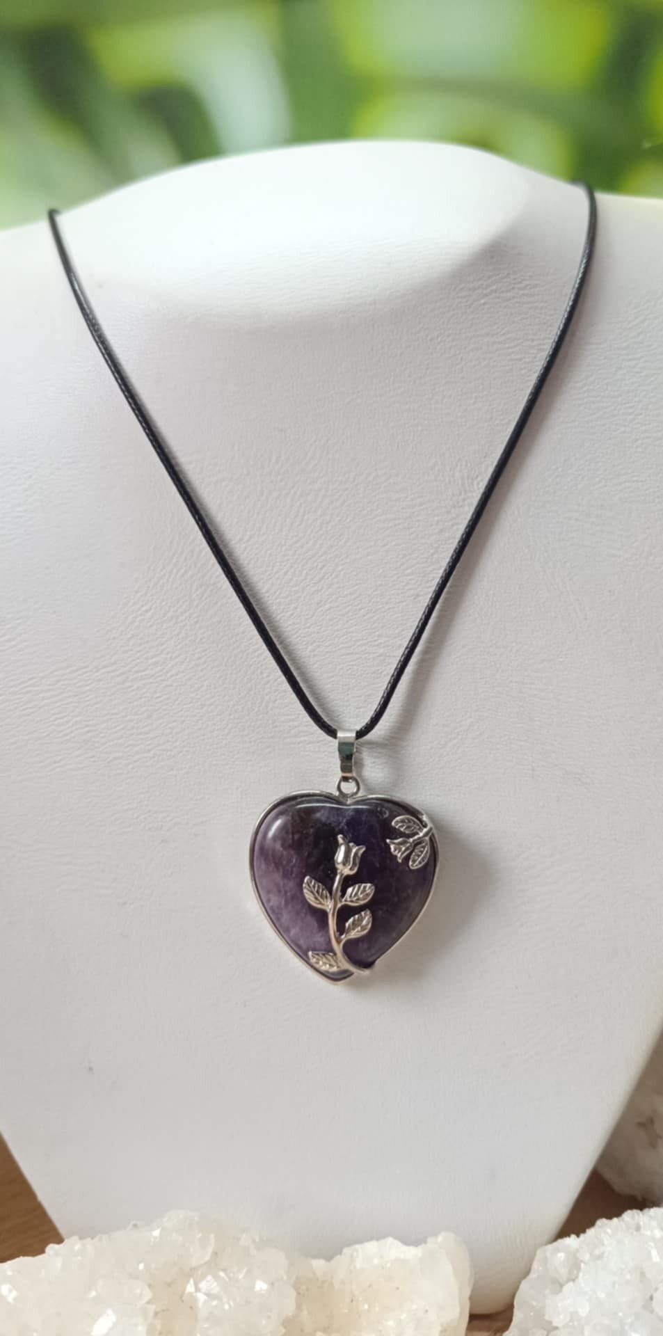 Collier Améthyste Coeur