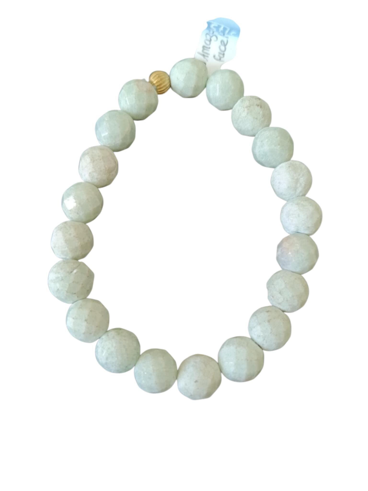 Bracelet Amazonite 10mm facetté