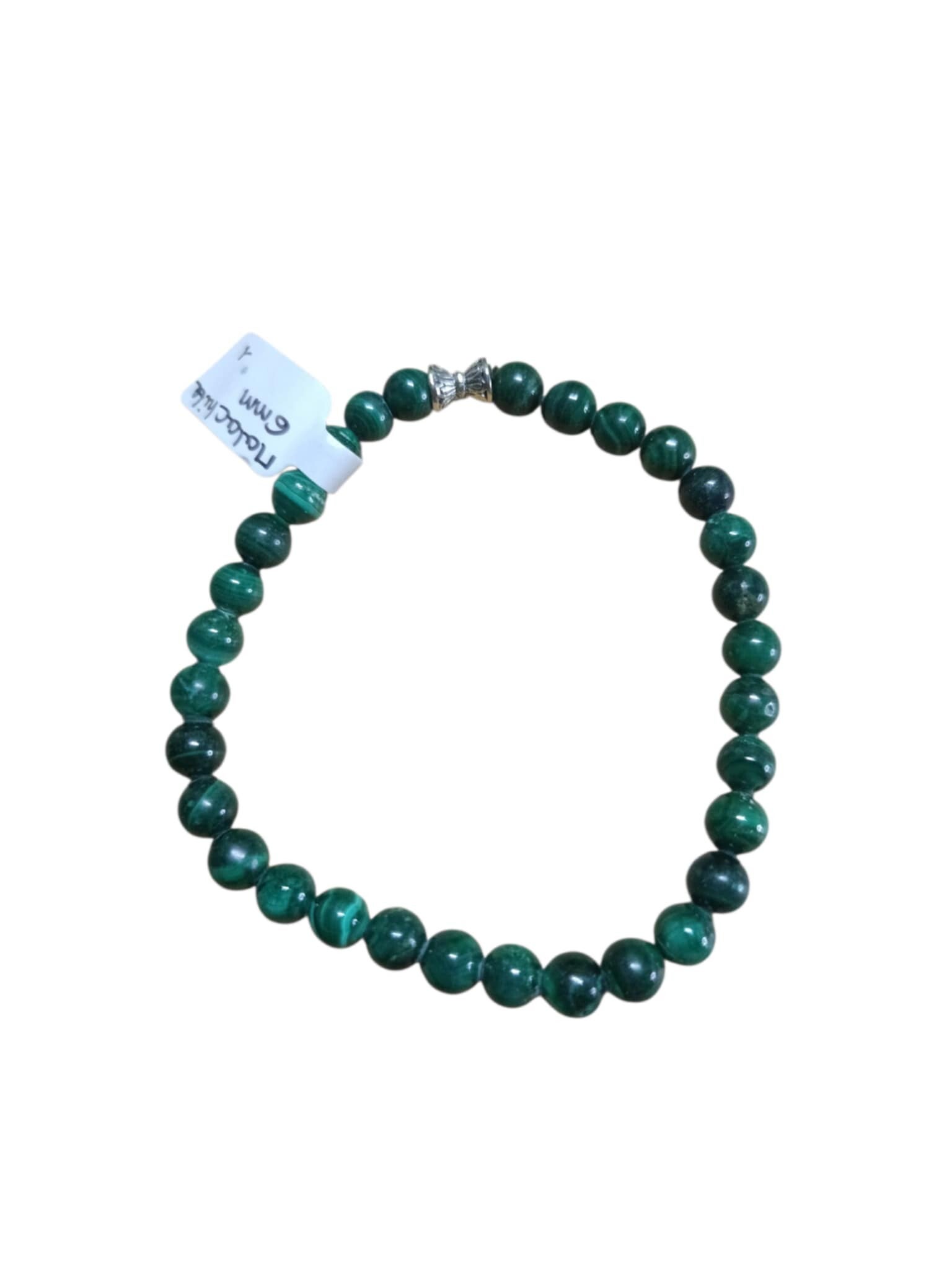 Bracelet Malachite Foncé 6mm Grade B