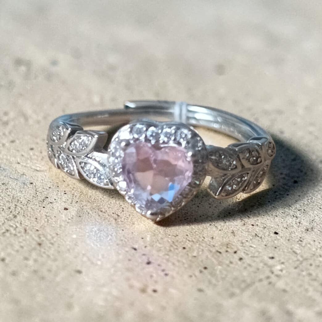 Bague Tourmaline Rose " Coeur "