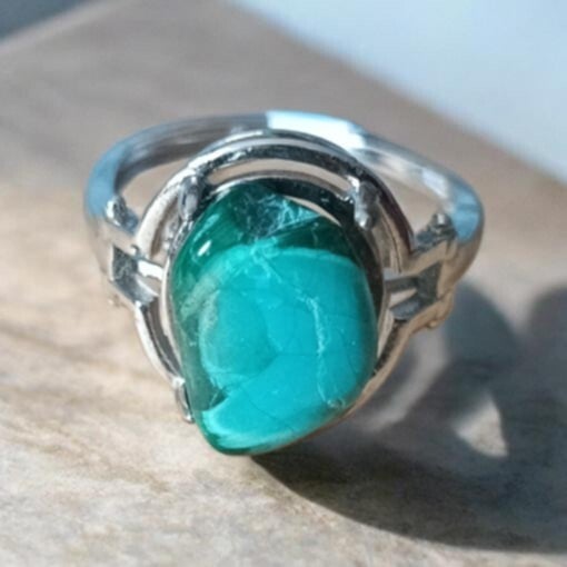 Bague Chrysocolle Malachite n°3