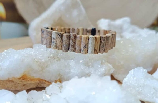 Bracelet Jaspe Paysage Tube