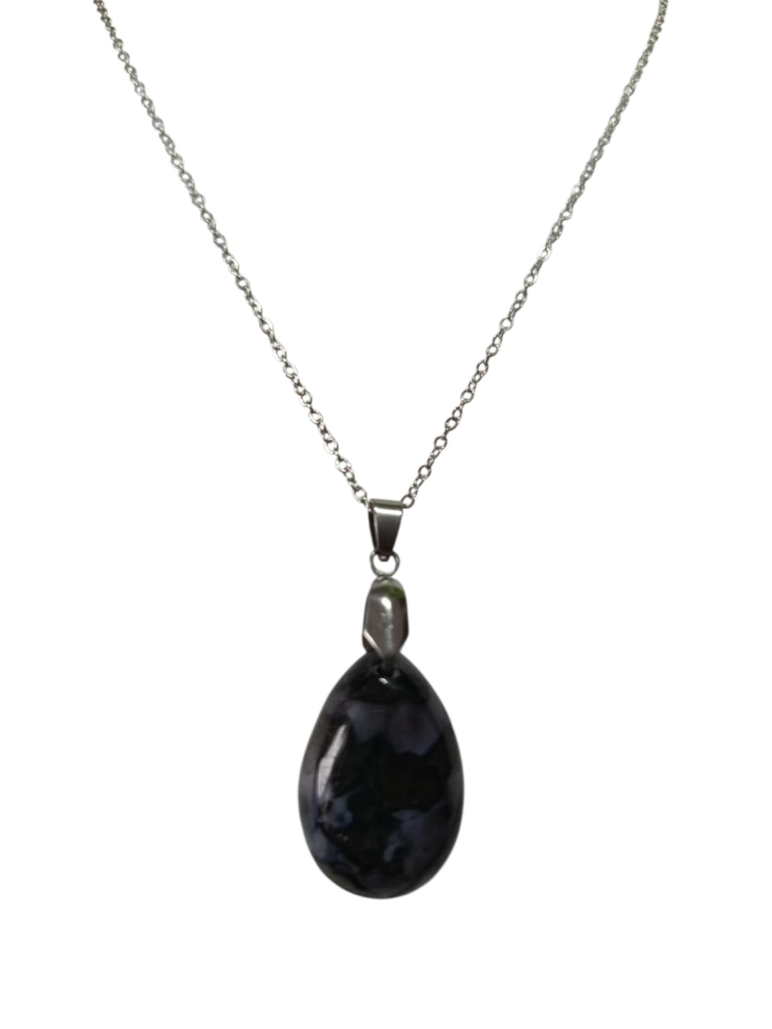 Collier Gabbro Merlinite " Goutte "