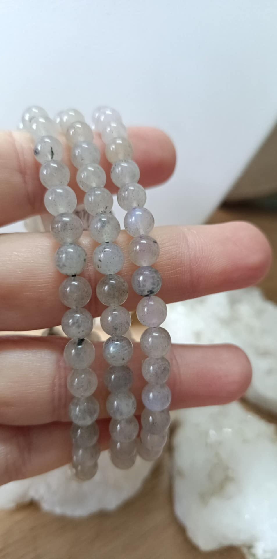 Bracelet Labradorite Grise 6mm