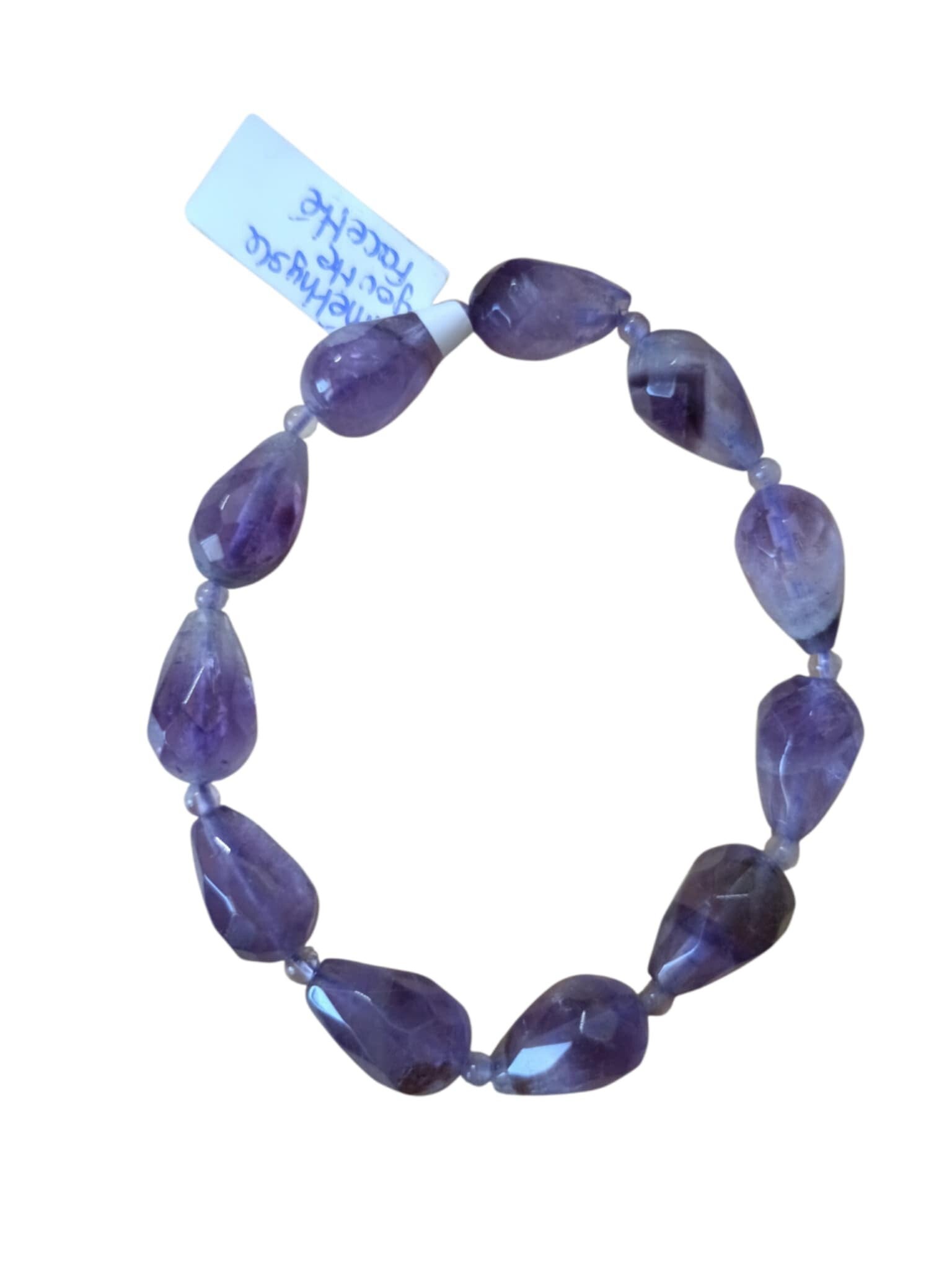 Bracelet Améthyste Goutte Facetté Grade B+