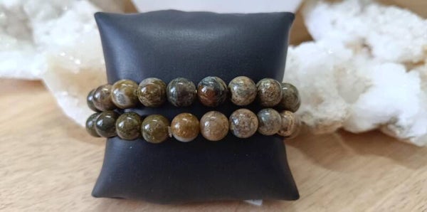 Bracelet Opale Brune - Marron 9.5mm