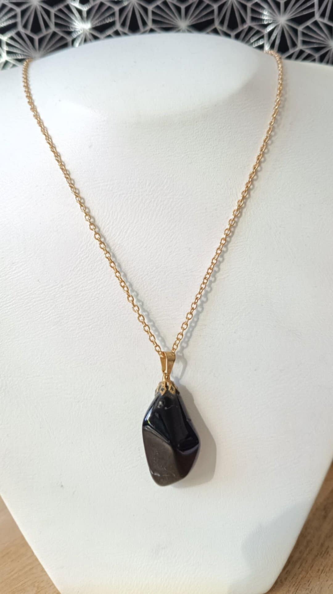 Collier Tourmaline Noire " Goutte "