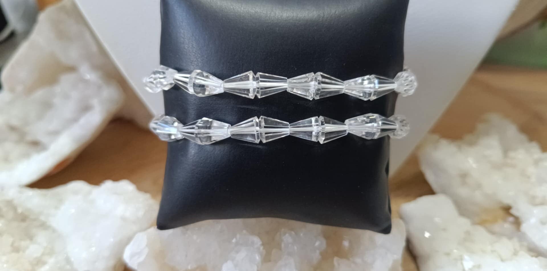 Bracelet Quartz Blanc Cône Grade AA