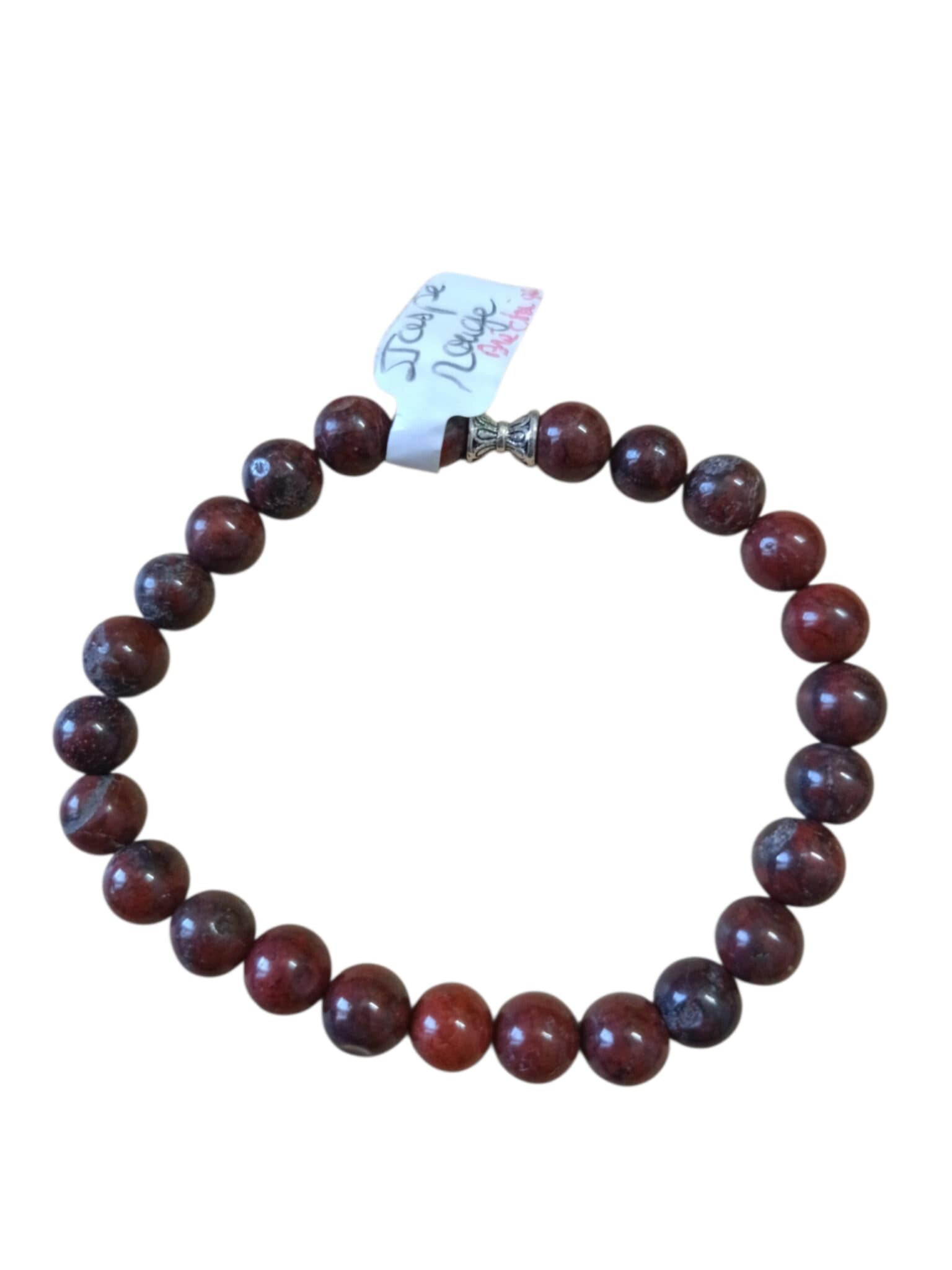 Bracelet Jaspe Rouge Bréchique 8mm